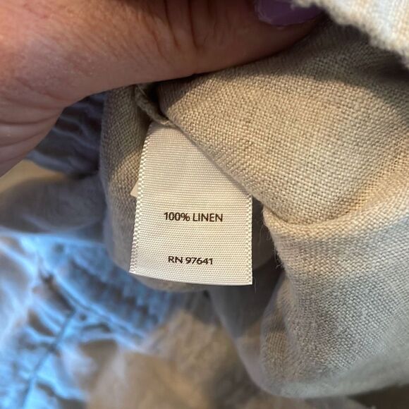 J.Jill taupe linen pull on short side xs - Picture 7 of 8